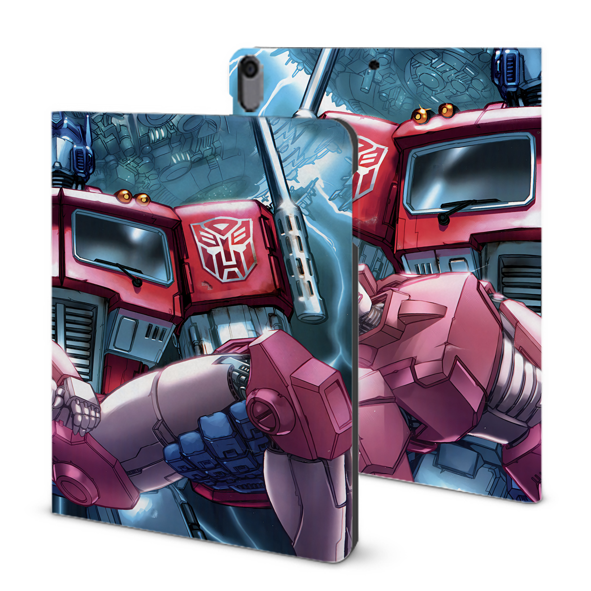 （画像用） Transformers トランスフォーマー IPad ケース ブック型 PUレザー TPU 耐衝撃 軽量 薄型 ペン収納なし 全面保護 IPad 各モデル対応